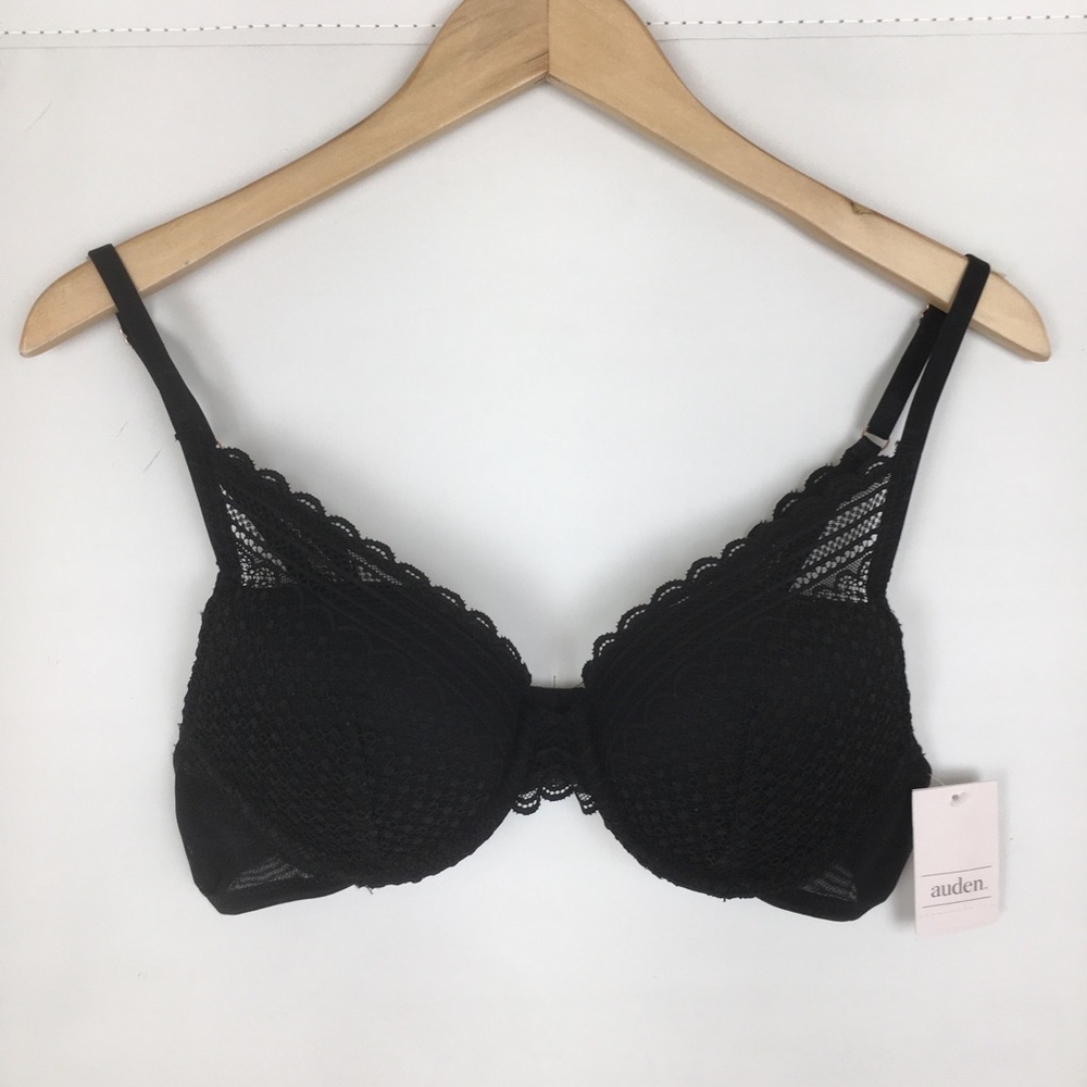 Auden NEW Lace Push-up Comfort Wire Plunge Bra NWT Women’s Size 36A